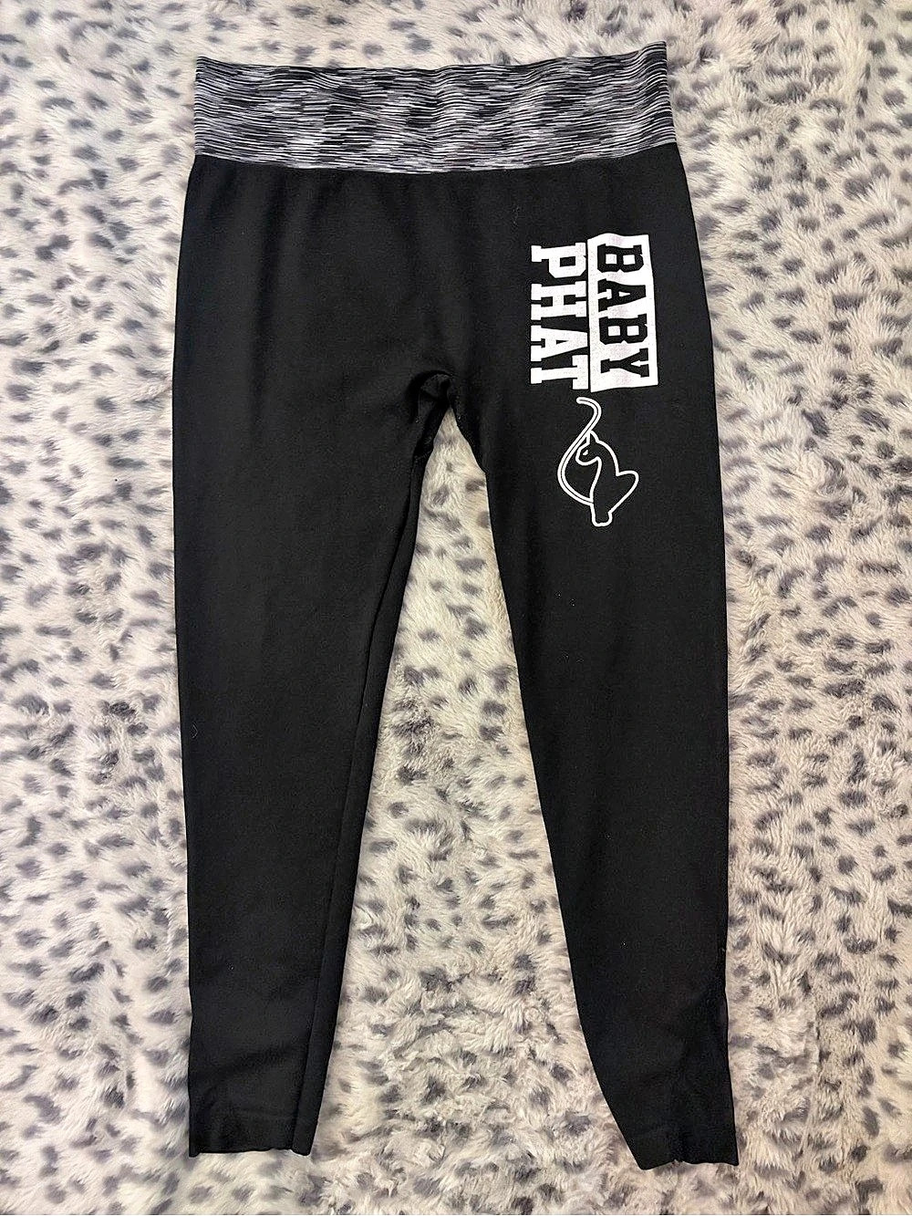 Baby Phat Black & Gray Leggings